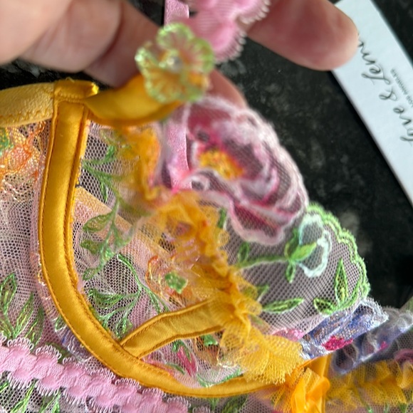 New - For Love & Lemons floral lace bra, XXS - Picture 5 of 7